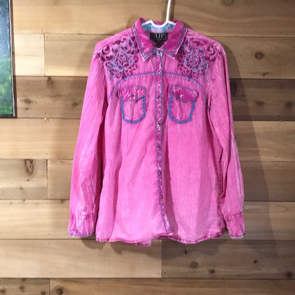 CowGirl Up Embroidered western blouse